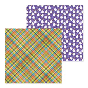party plaid double-sided cardstock