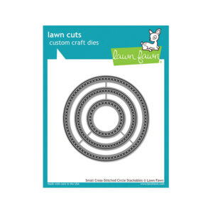 small cross-stitched circle stackables