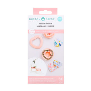 INSERT BUTTON PRESS - HEART 25 mm