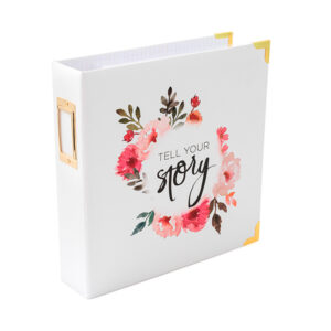 Álbum Storyline White Floral 8.5 X 11″ – Heidi Swapp