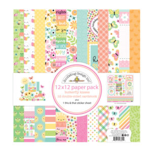 butterfly kisses 12x12 paper pack
