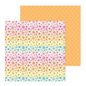 rainbow garden double-sided cardstock